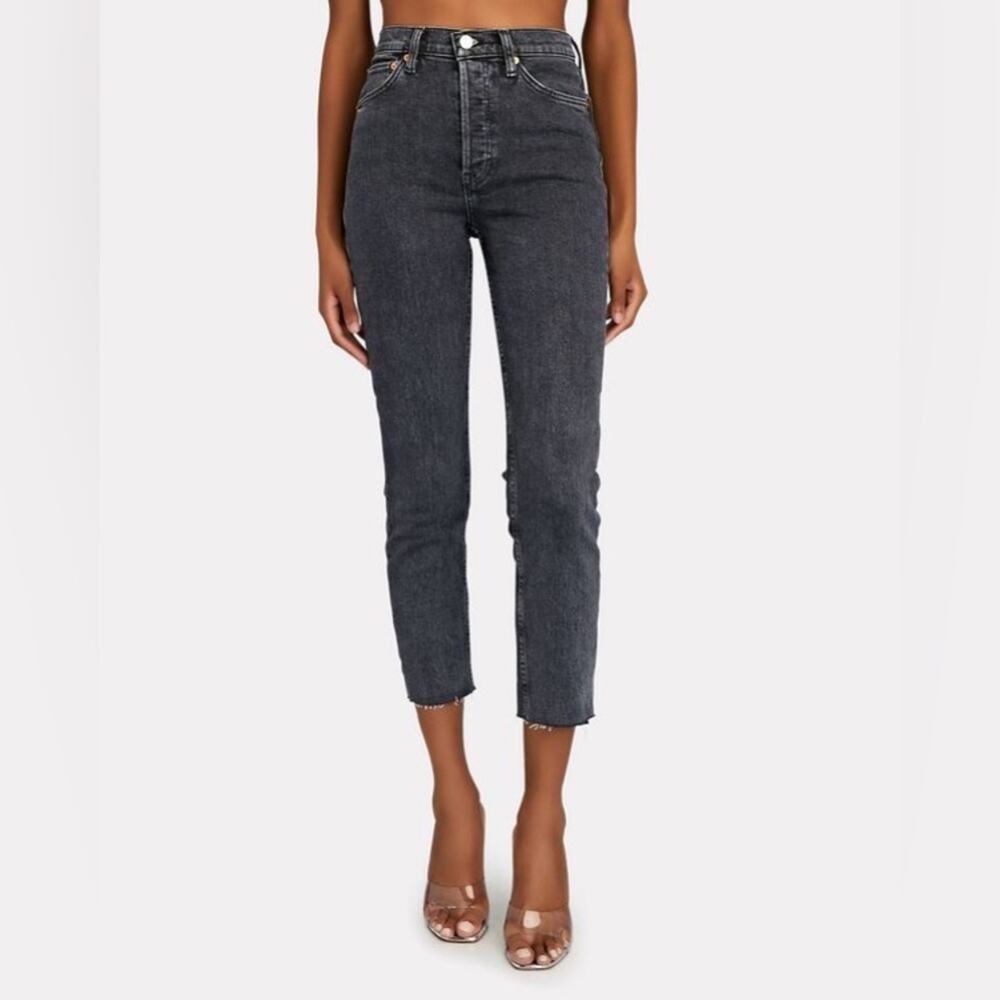 Re/Done Black Ankle & Cropped Jeans